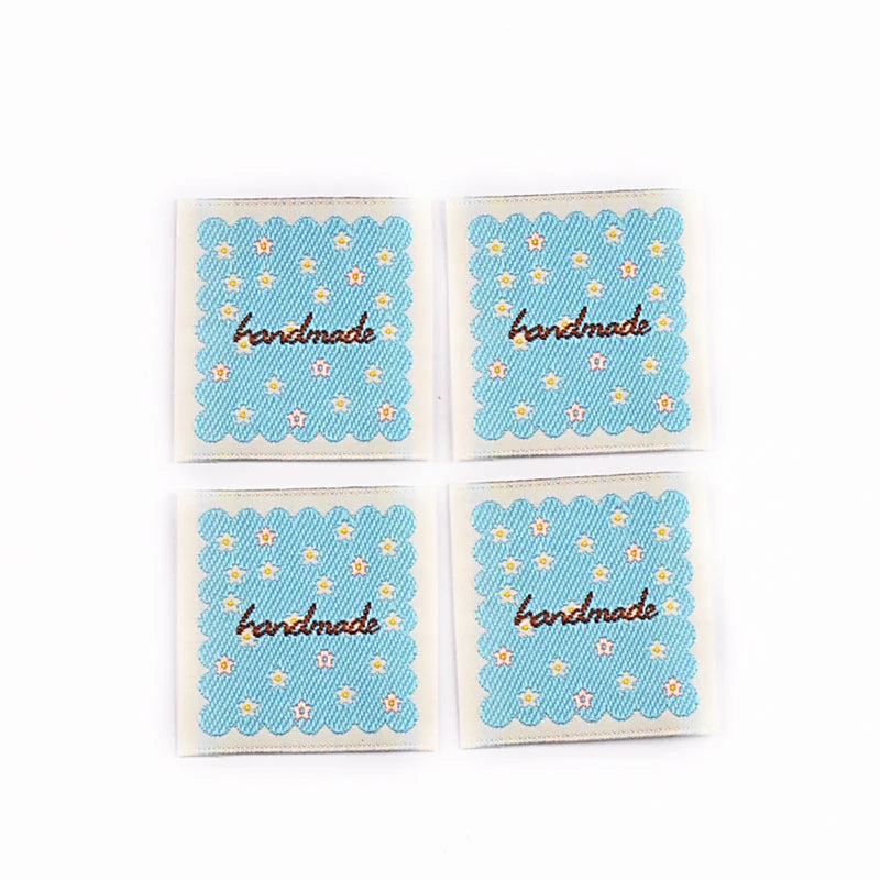 30pcs 33-41mm Colorfull Mix Flower Pattern Labels For DIY Clothes Bag Decoration Delicate Sewing Accessories Without Gum cp4179 Qme 30pcs 3.3cm 2