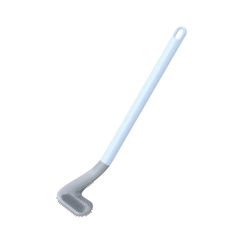 Silicone Golf Toilet Brush with Holder Set, Wall Mounted Deep Clean Toilet Cleaner Brush, No Dead Corner for Bathroom Qme Blue