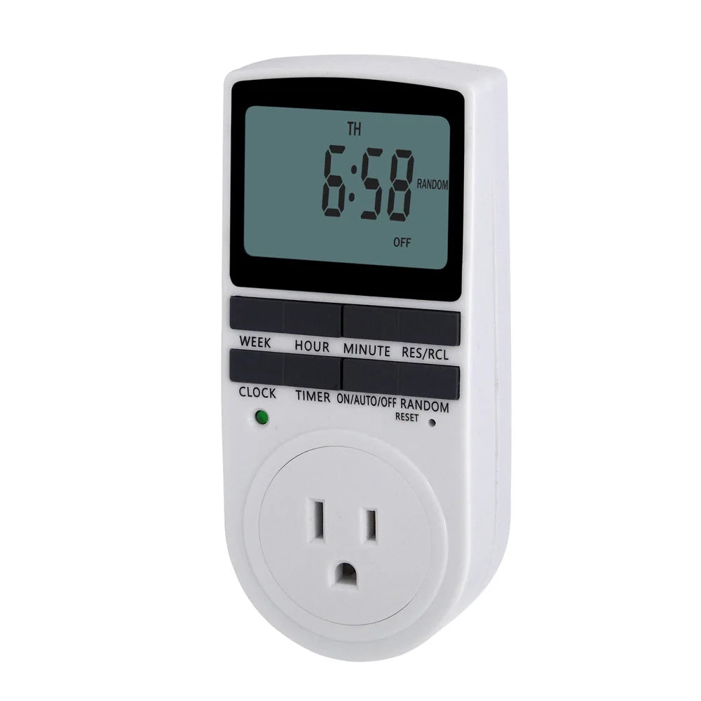 Digital Timer Switch Electronic 12 24 Hour Programmable Timing Socket Qme US