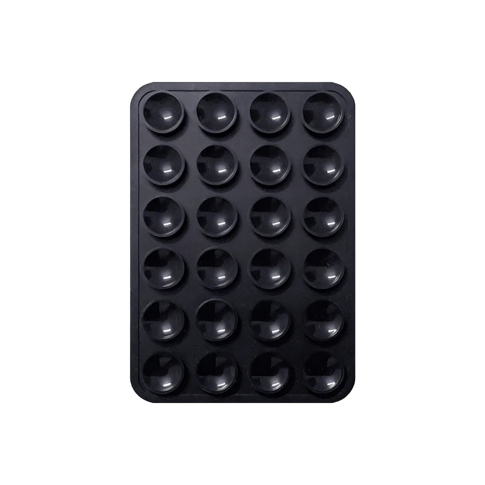 Double-Sided Suction Cup Phone Mount, Silicone Suction Phone Case Adhesive Sticky Phone Grip Hands-Free Phone Grip Phone Stand Qme Black