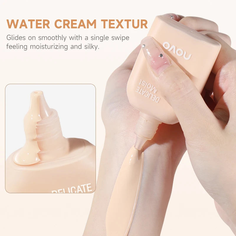 Smooth Liquid Foundation, Moisturizing BB Cream, Long-Lasting Oil-Control CC Cream, Waterproof And Sweat-Proof,Even skin tone Qme