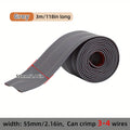 Cable Protector Self-Adhesive PVC Wire Protection Strip Insulation Cord Protection Cover Wear Resistant Prevent Trip Organizers Qme Grey-5.5cm 15M