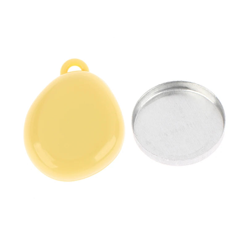 Colorful Portable Makeup Compact Empty Refillable Case Aluminum Tray Qme Yellow