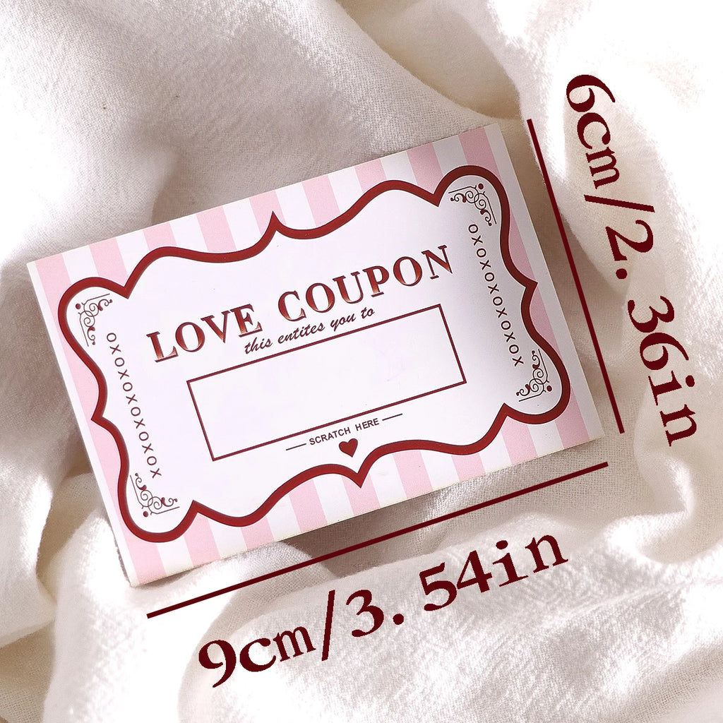10Pcs/20Pcs Scratch Off Love Coupons, DIY Valentine's Day Love Coupons, DIY Romantic Scratch Off Couple Date Ideas, Night Cards, Qme