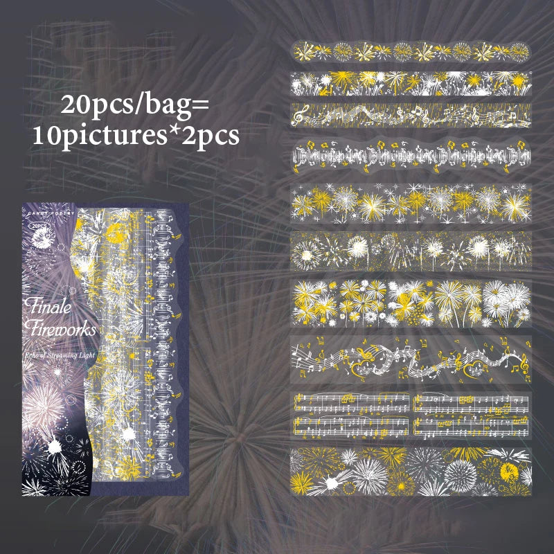 Dreamy Starry Galaxy Long Sticker Pack, Healing High-Value Creative Material, Perfect for Collage & Gift Wrapping Qme D