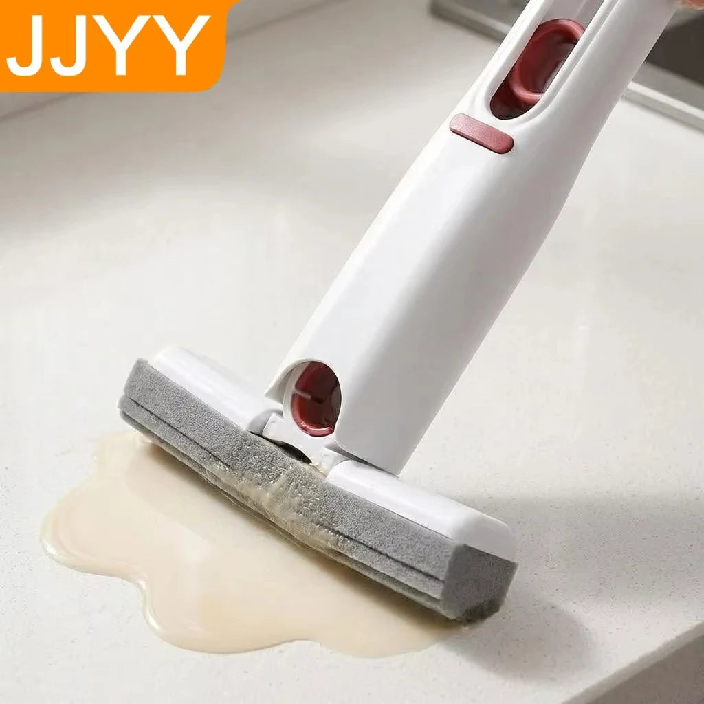 Portable Mini Mop No Hand Wash Lazy Sponge Mop for Home Desktop Glass and Toilet Slit Cleaning Tool Qme