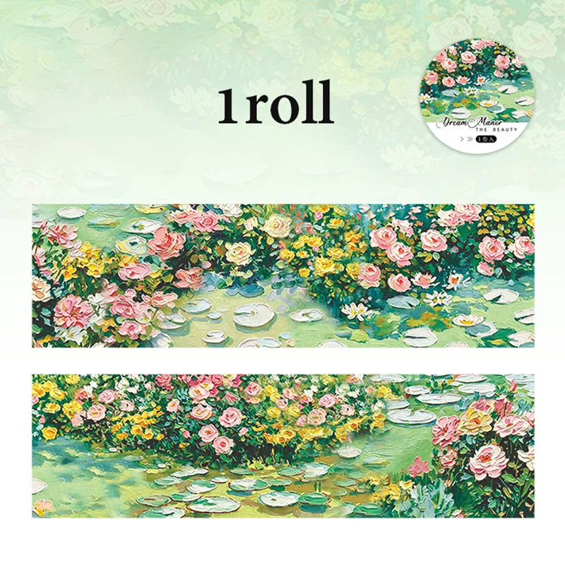 Wide European Town Scenery Washi Tape, Background Tape for Junk Journal Scene Making, Ideal Holiday & Birthday Gift Qme D