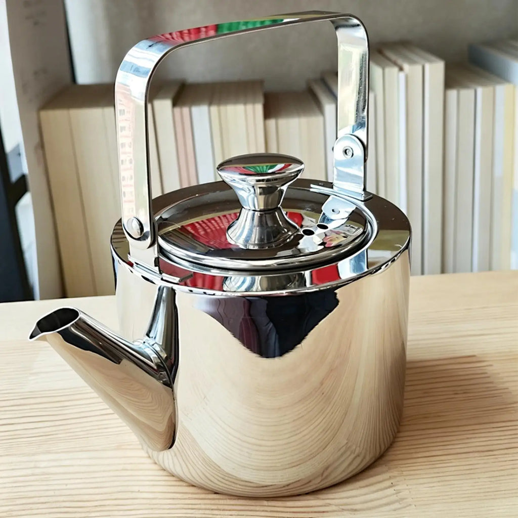 Stainless Steel Kettle Brewing Metal Teapot Handle Infuser Travel Qme
