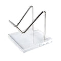 Metal Mineral Display Stand Acrylic Base Crystal Jewelry Stone Shelf Qme Silver-L