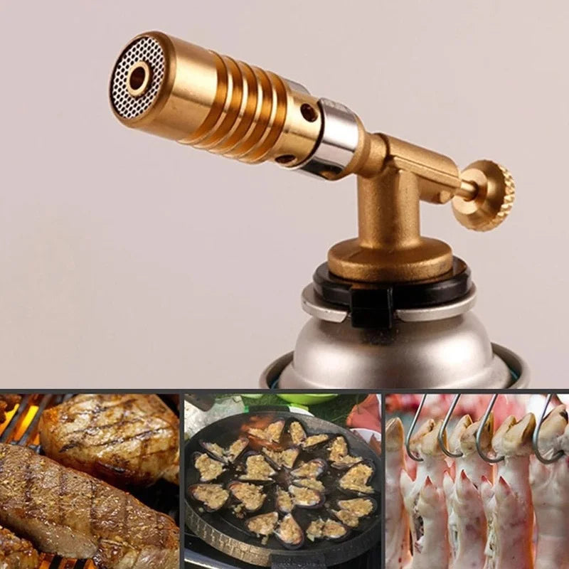 Butane Gas Burner Flame Torch Autoignition Lighter Cooking Soldering Qme