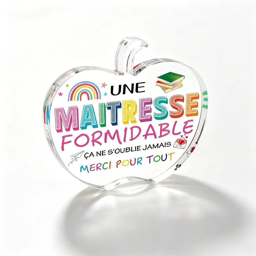 Acrylic Irregular Shape Desk Plaque School Mistress Principal Office Qme