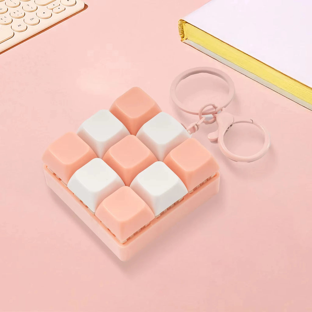 Nine-key Tetris Fingertip Pressing Key Keychain Adult Qme