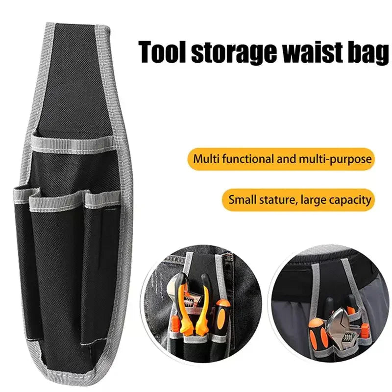 Multifunctional Tool Waist Bag Electrician Pocket Storage Bag Portable Tool Bag Screwdriver Kit Holder Maintenance Tool Pouch Qme