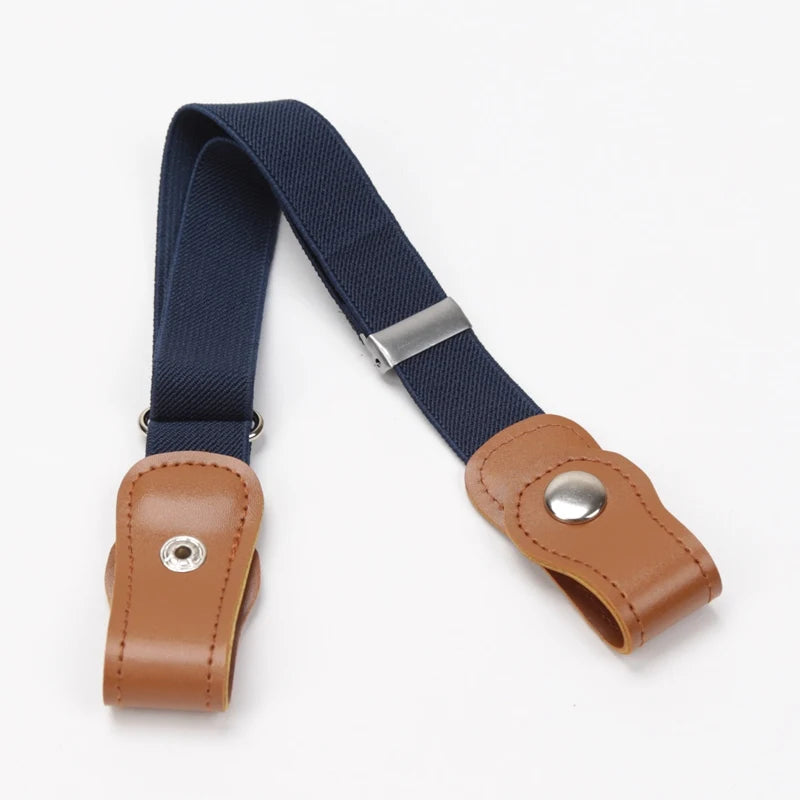New Child Kids Buckle-Free Elastic Belt No Buckle Stretch Belt for Boys Girls Adjustable Children for Jeans Pants Lazy Belts Qme