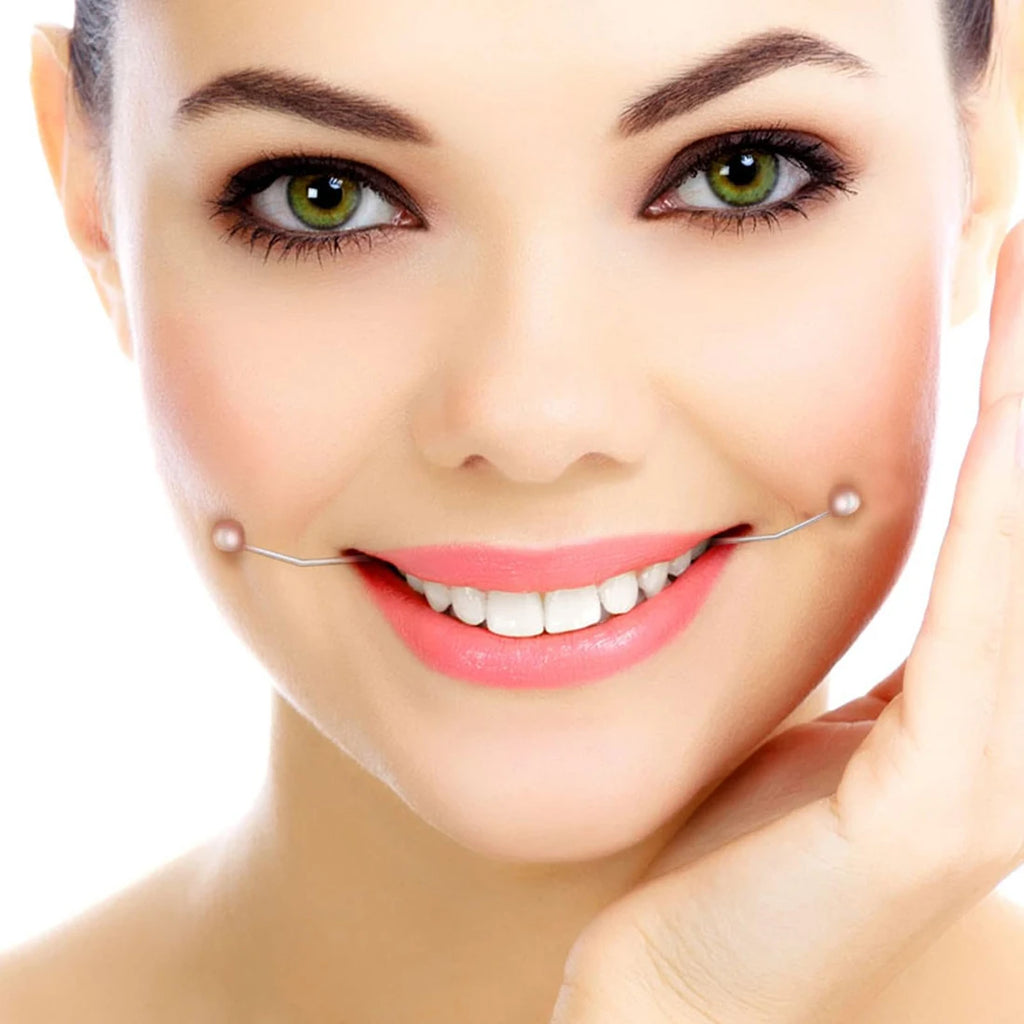 1 Pair Dimple Makers Cheeks Maker Balls Face Improve Smile Easy Wear Qme