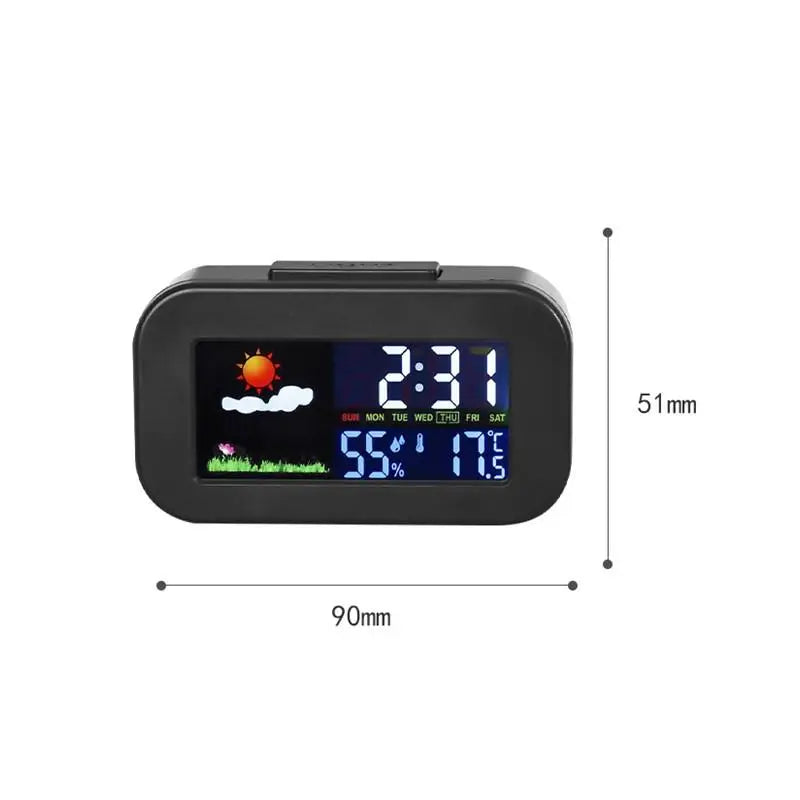 Display Temp Humidity Monitor Backlit Kids Teens Perfect Bedroom Dorm Qme