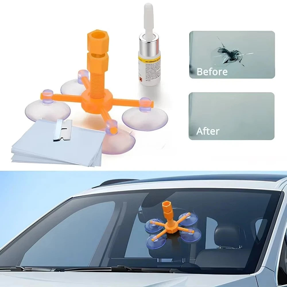Windshield Repair Kit Scratche Quick Fix Car Styling Cracked Glass Windscreen Resin Sealer DIY Auto Window Screen Polishing Tool Qme