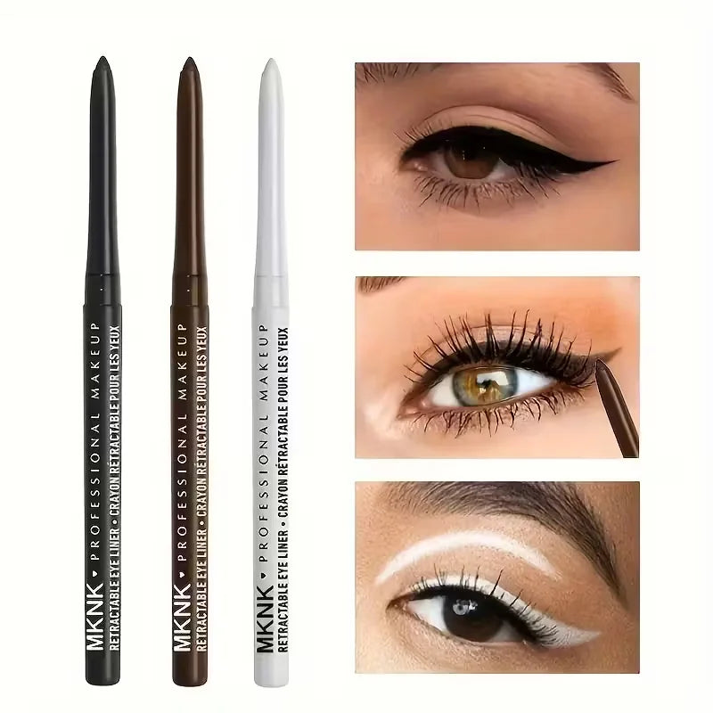 Auto Rotating Eyeliner Gel Pencil Lip Liner Easy Pigment Eye Makeup Qme