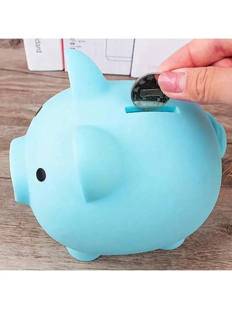 Cute Cartoon Shaped Piggy Bank Unbreakable Change Coin Cash Box Qme