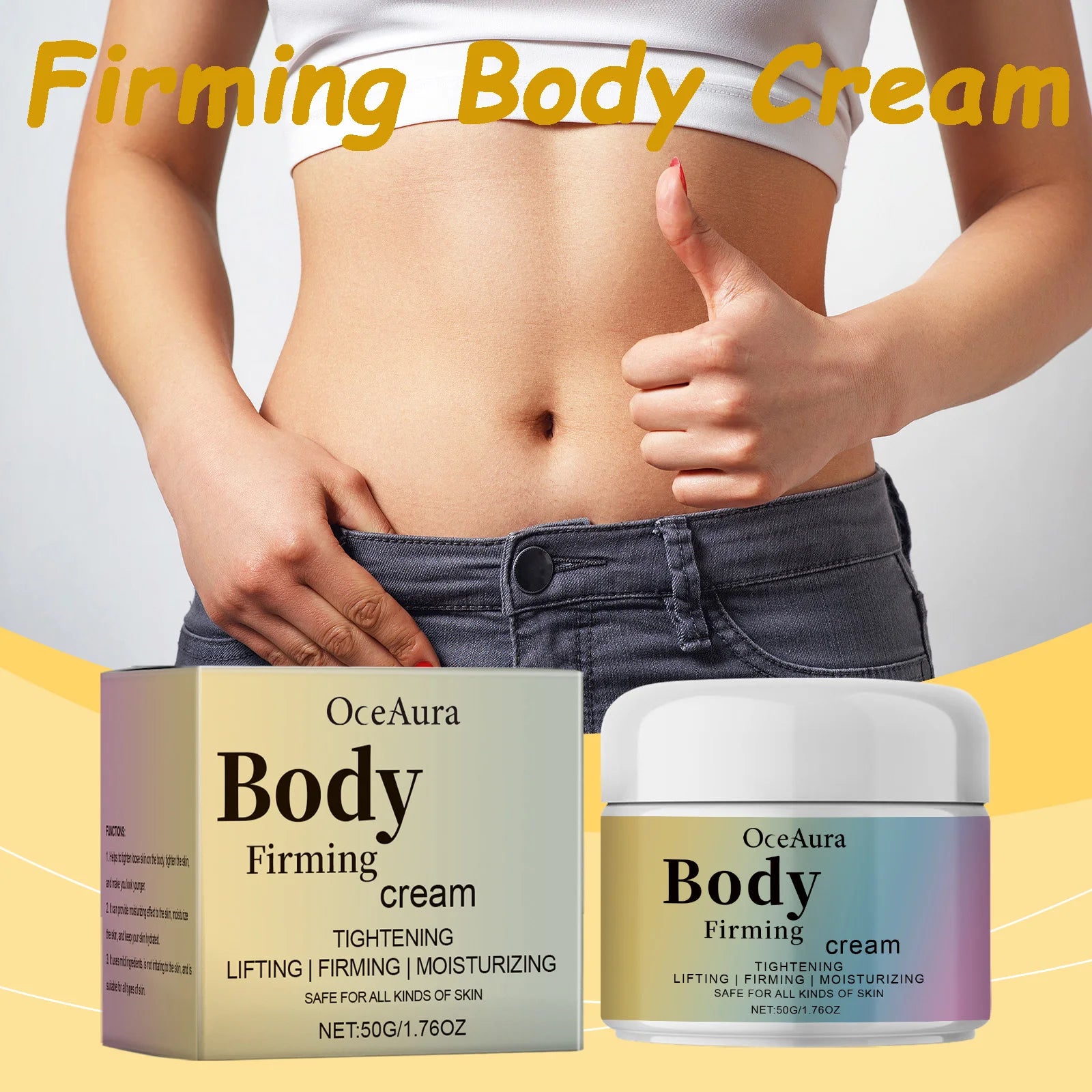 Firming Body Cream Hydrating & Tightening Lifting Skin Contains Collagen Tighten Abdomen Thighs Buttocks Moisturizing Body Cream Qme