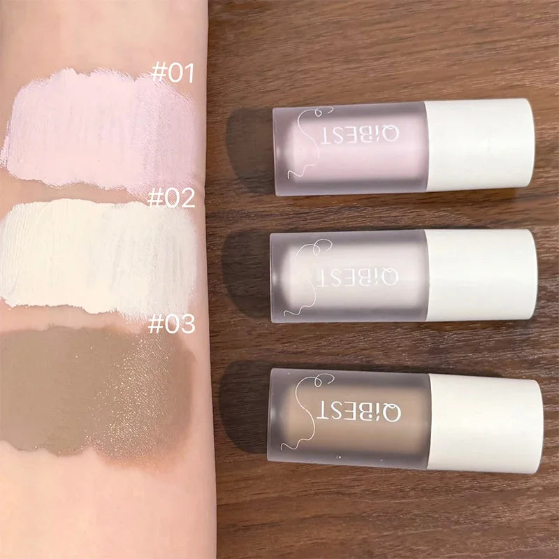 QIBEST Liquid Blush Cream Smooth Velvet Matte Pink Blusher Natural Easy To Smudge Contour Highlighter Multi-purpose Cream Makeup Qme
