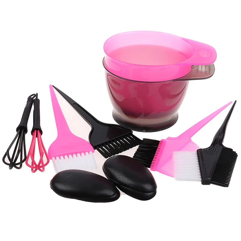 Hair Colouring Brush Bowl Bleaching Dye Beauty Comb Qme