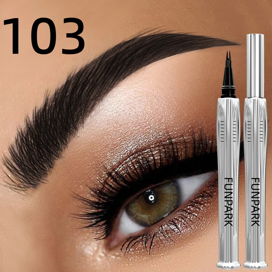 2 Fork Microblading Eyebrow Pencil Non-smudged Pigmented Easy Qme 103