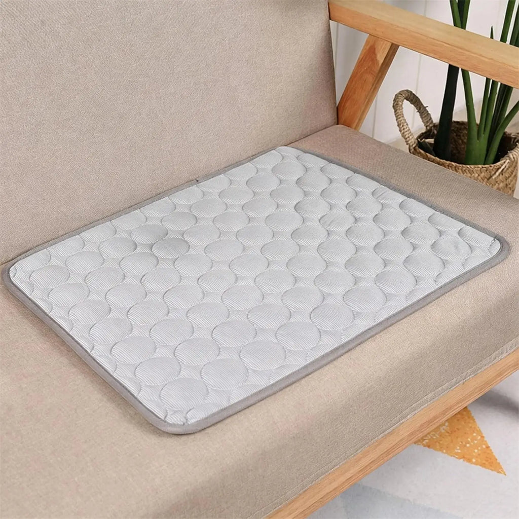 Dog Cooling Mat Washable Sleeping Rug 100x75cm Self Cooling Pet Mat For Small Medium Large Dog Kitten Crate Kennel Floor Sofa Qme