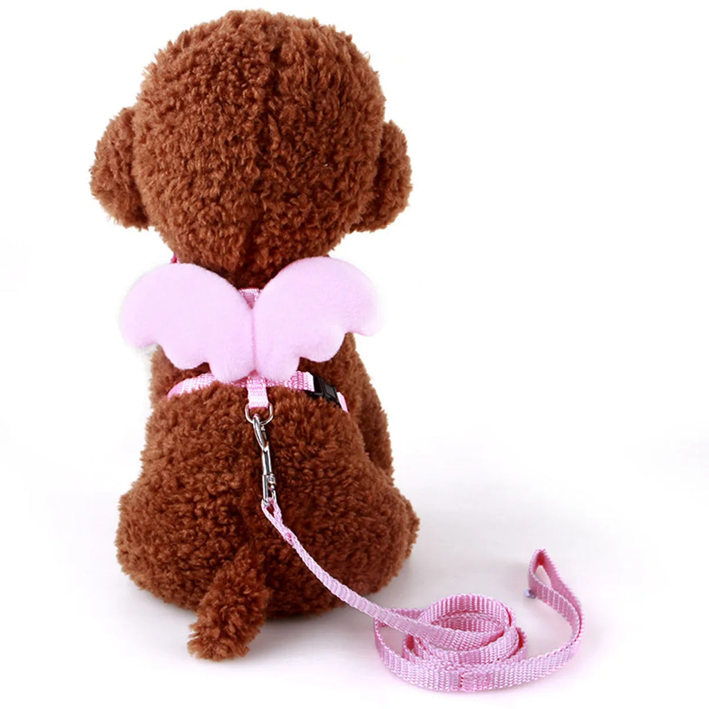 Premium Adjustable Pet Harness for Dogs Cats Angel Wing Style Quick Release Buckle Comfort Fit Chest Strap Daily Walk Party Qme
