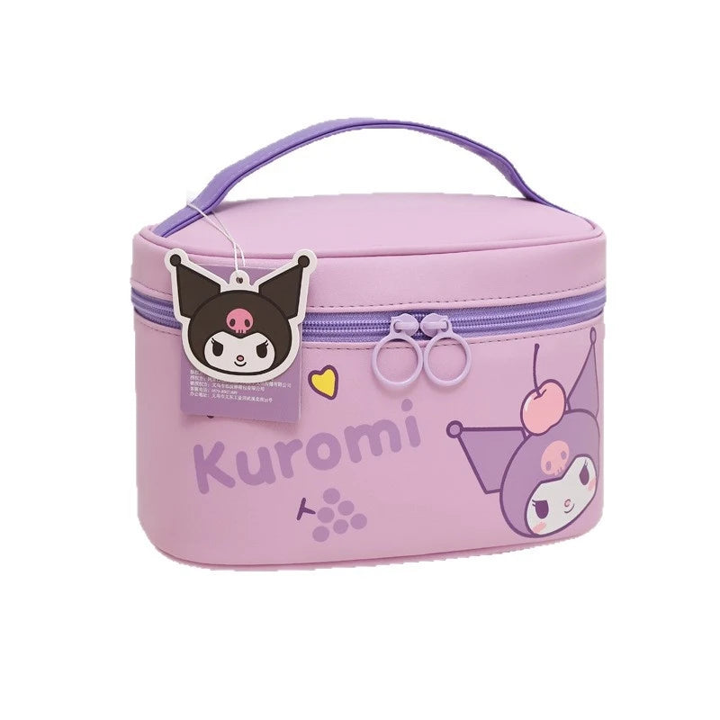 Hello Kitty Kuromi Cute Cartoon-Style Handbag Portable, Large-Capacity Toiletry and Skincare Storage Bag Toiletry Bag Qme