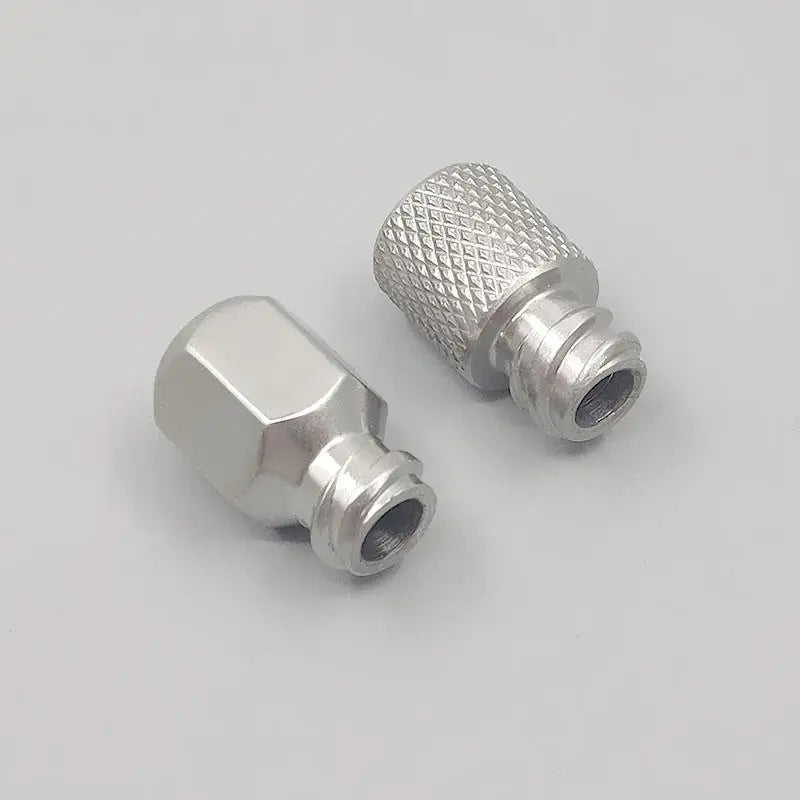 Stainless Steel Injector Plug Adapter Fat Transfer Threaded Flat Qme