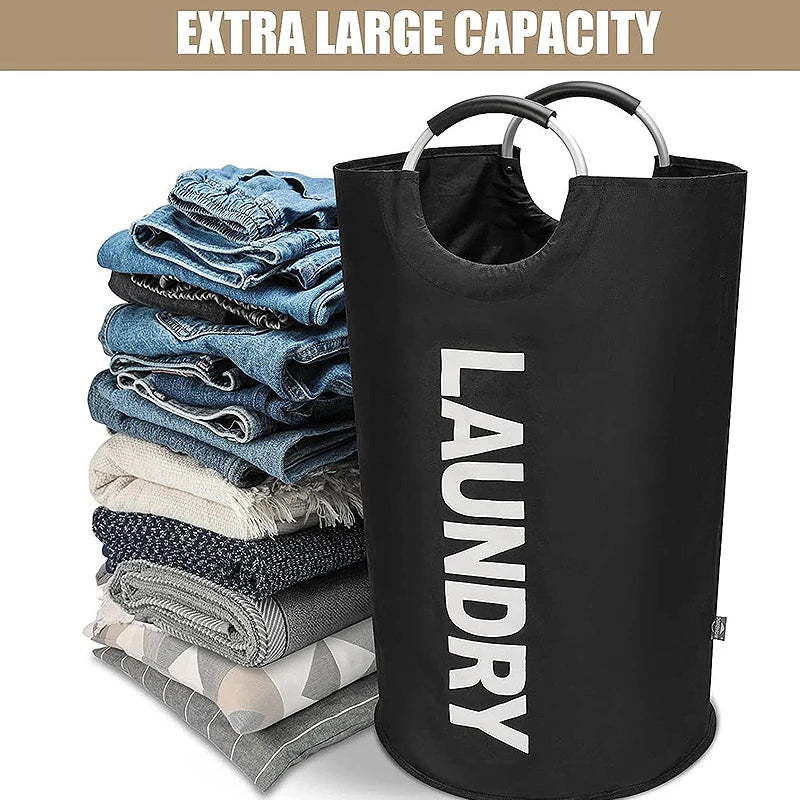 Oxford Fabric Waterproof Laundry Bag Dirty Clothes Storage Basket Qme