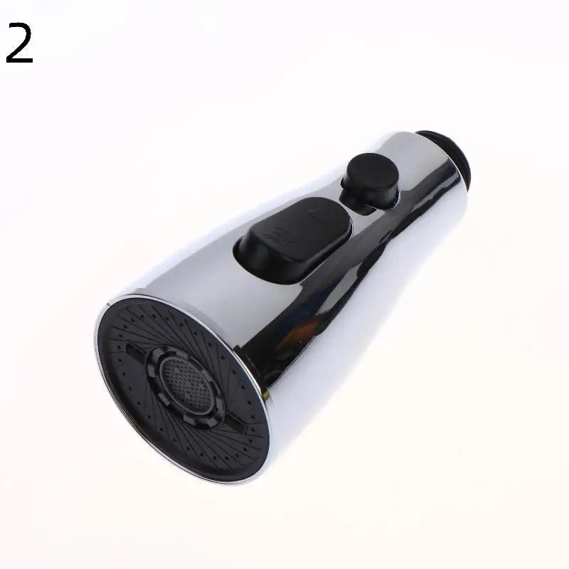 Kitchen Pull Out Faucet Sprayer Nozzle 3 Modes ABS Water Saving Bathroom Basin Sink Shower Spray Head For 1/2" Connection Qme 2 Silver