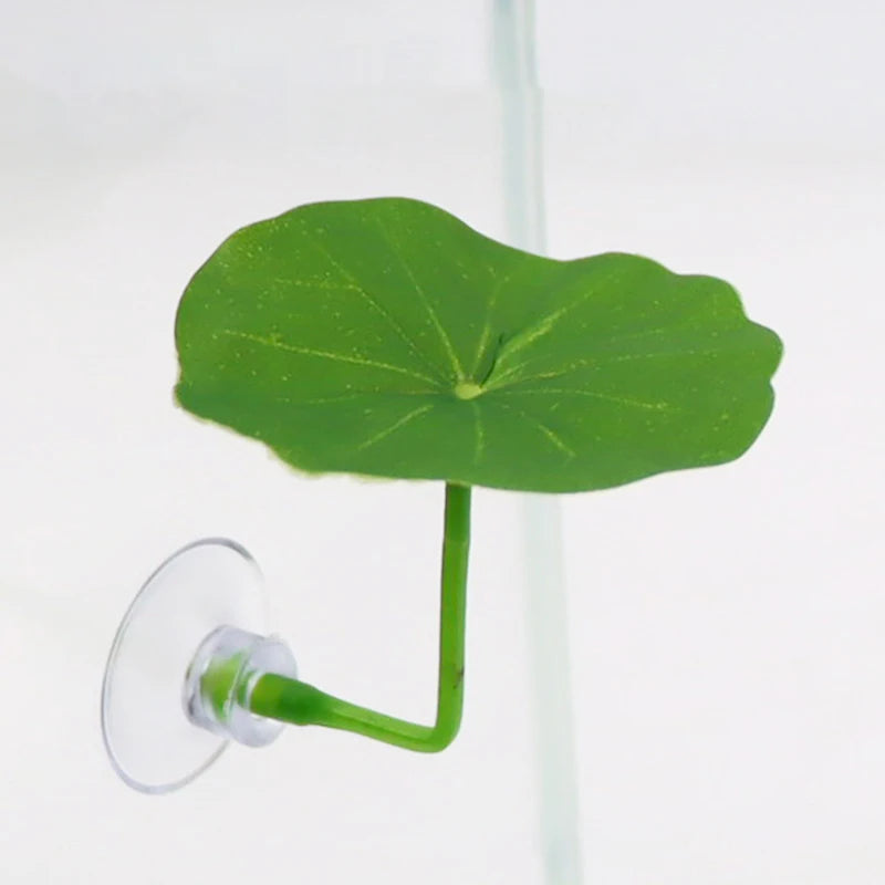 1 Pc Green Leaf Hammock For Betta Fish Stress-Reducing Aquarium-Safe Decor With Suction Cup For Fish Tank Fake Plants Decoration Qme A1