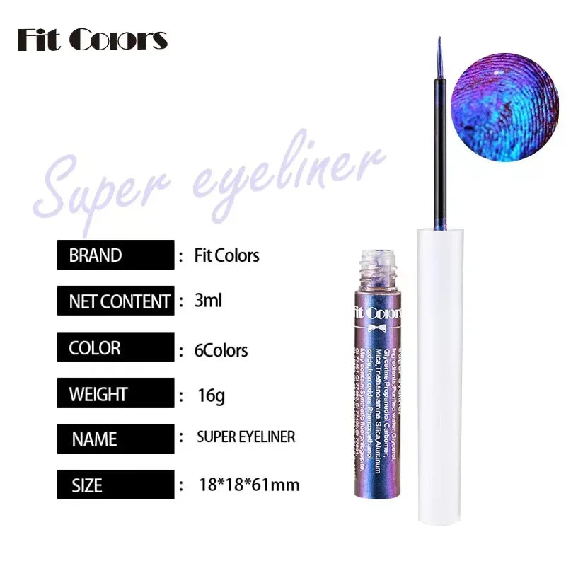 Chameleons Eyeliner Liquid Pearl Gloss Shiny Metallic Eyeshadow Liner Multi Chrome Color Aurora Eye Makeup Glitter Pigment Qme