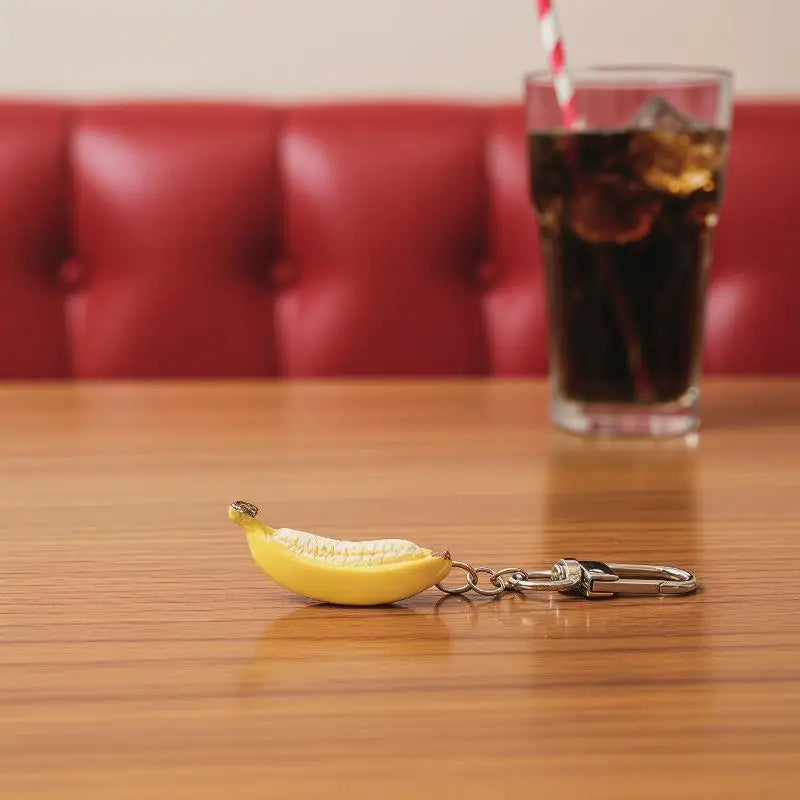 Busting Banana Boat Charm Creative Handmade Resin Keychain Relaxing Qme
