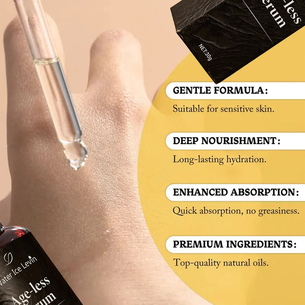 Age-less Serum with Bee Venom & Retinol - Moisturizing & Brightening Formula for Softer, Confident Skin Qme