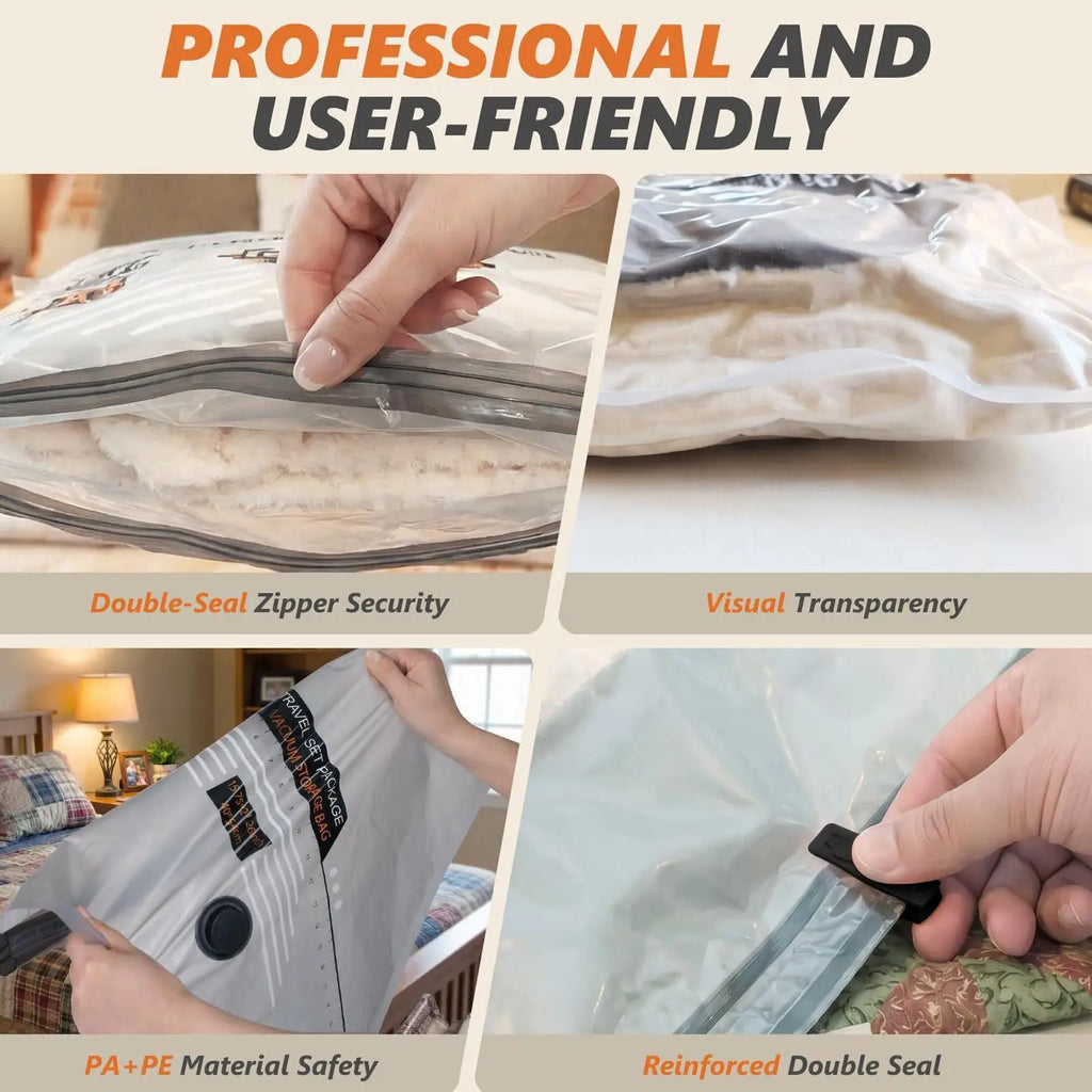 Vacuum Seal Bags Large Compression Space Saver Blankets Bedding Space Bags For Business Trips Fitness Vacation Holiday Home Qme