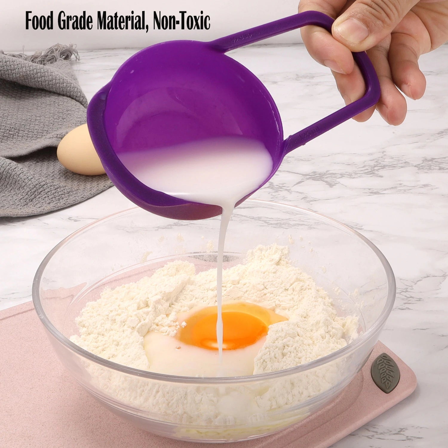 6PCS/set Rainbow Measuring Cup and Spoon Set with Scale for Accurate Baking and Cooking Grain Dessert Measuring Tools Qme