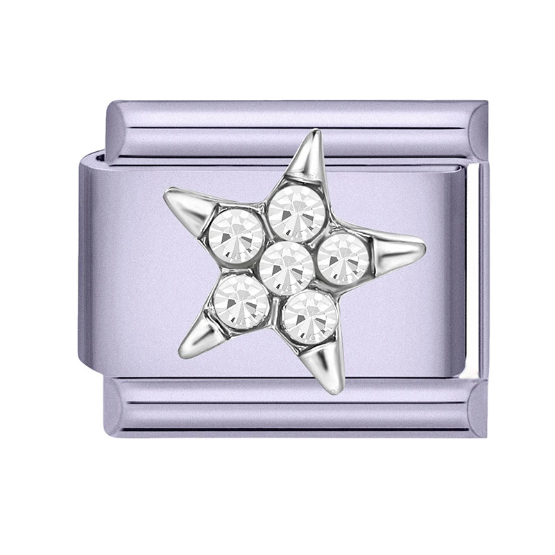 2026 Y2K Charm Beautiful Purple Sunset Zircon Italian Charm Links Fit 9mm Bracelet Stainless Steel DIY Jewelry Making Wholesale Qme Style 31