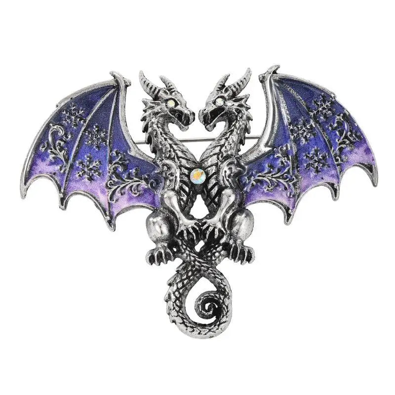 Unisex Beautiful 5-color Animal Party Office Brooch Pins Gifts Metal Dragon Brooches For Women Qme style 10