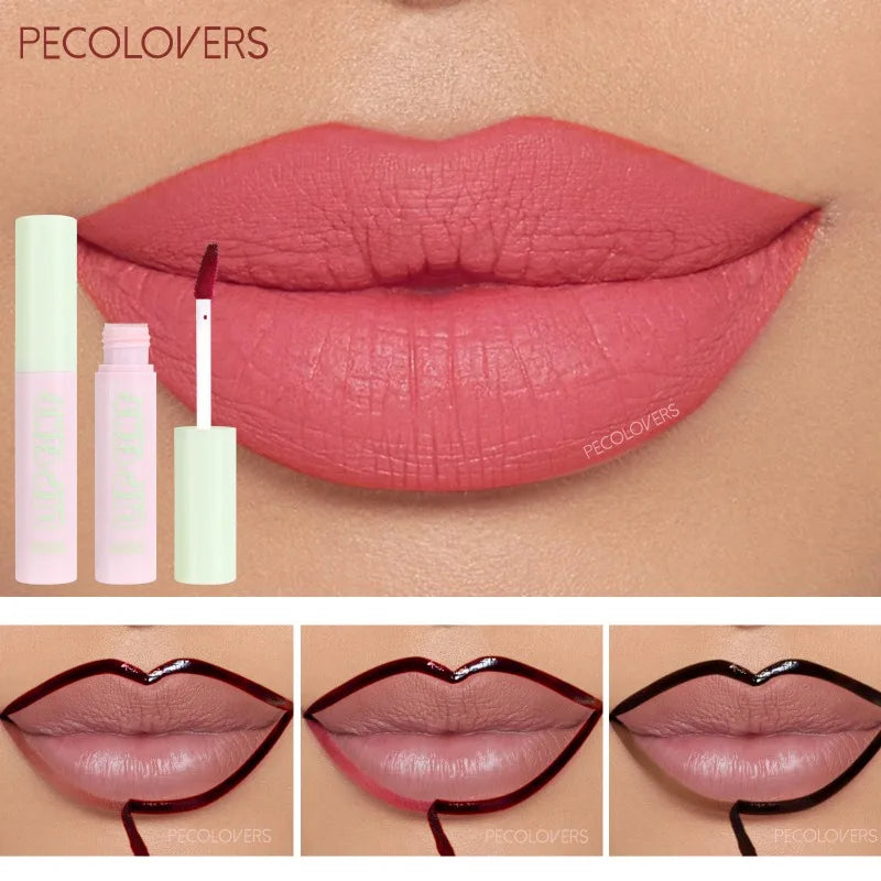 Multi-color Tear-out Lip Gloss Depicting Contour Long-lasting Natural Qme