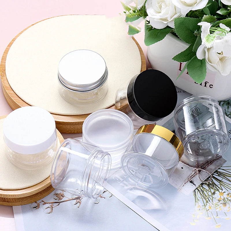 Refillable Transparent Plastic Travel Jars Empty Containers Facial Qme