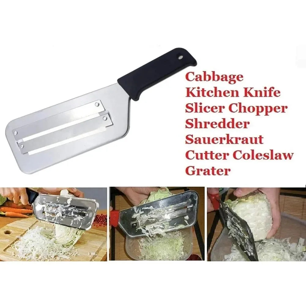 Home Kitchen Cabbage-Cutter Stainless Steel Vegetable Shredding Slicing Tool Practical for Salad and Daily Cooking Use Qme
