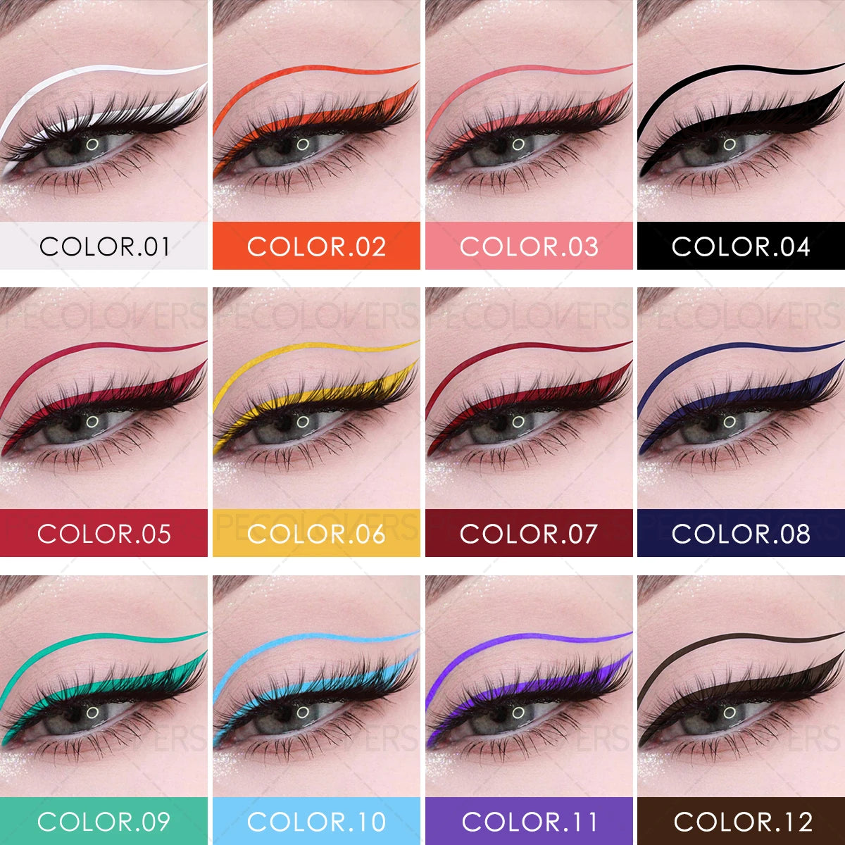 Liquid Colorful Eyeliner Rendering Pen Quick Drying Waterproof Qme