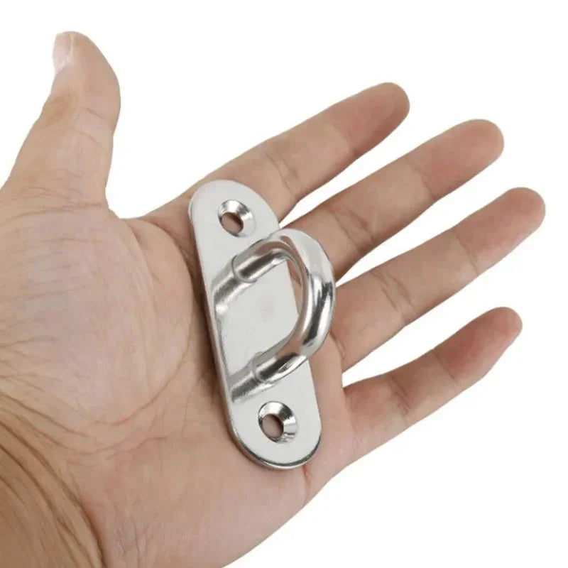 304-M6 M5 M8 Oval Eye Board Marine Deck Buckle Staple Boat Shade Sail Mounting Fastening Set - 304 Marine Grade Stainless Steel Qme