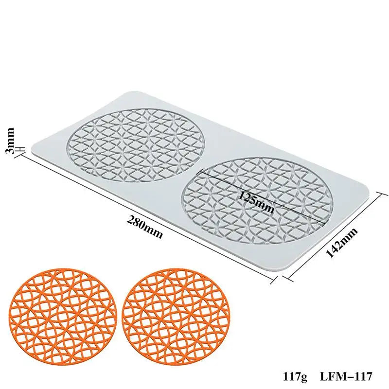 Silicone Fondant Molds Chocolate Mold Sugar Craft Gum Decorative Lace Qme LFM117
