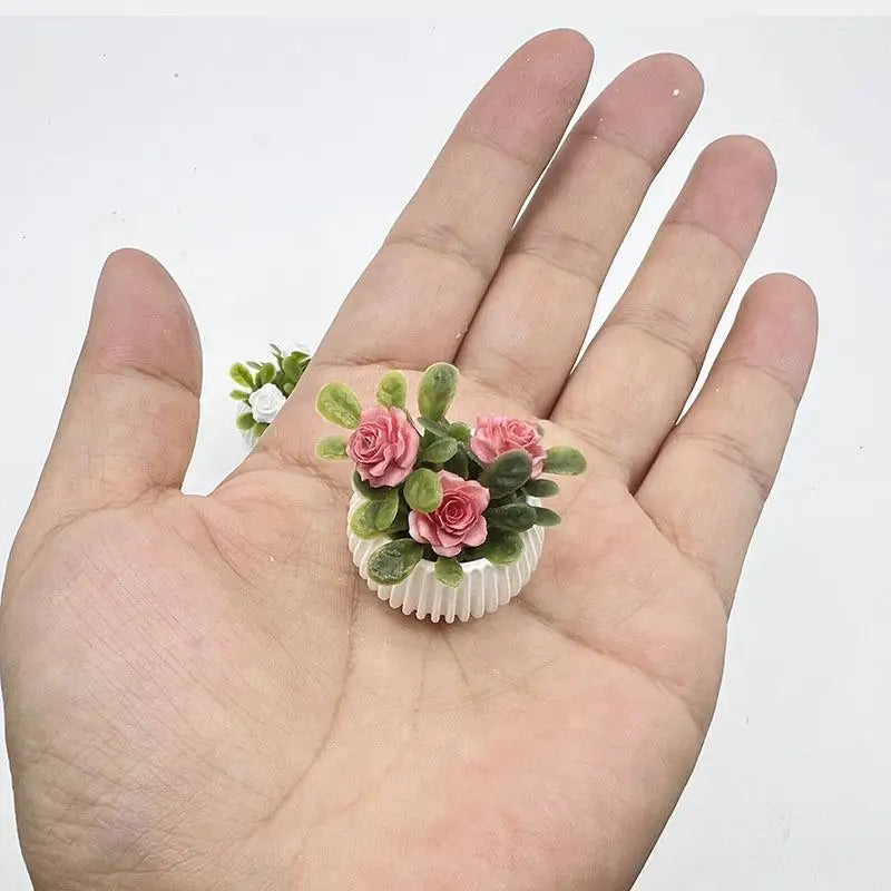 Plant Potted Plants Model Miniature Landscape Handicrafts Doll House Qme