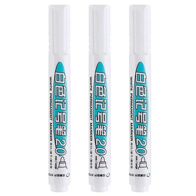 1 10 White Permanent Paint Marker Pens 0 7 Tip Waterproof Glass Stone