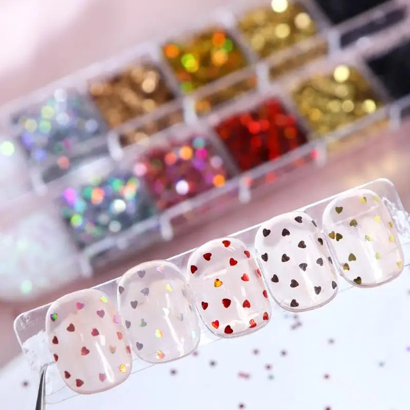 DIY Nail Art Design Mini Sparkling Star Glitter Love Decoration Salon Qme